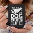 犬により良い生活を送るために一生懸命働いています-面白い犬好き コーヒーマグ 面白い贈り物