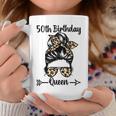 50歳の誕生日 クイーン Happy 50歳 散らかったパンヒョウ コーヒーマグ 面白い贈り物