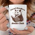 Book Lover Opossum Bookish Reader Feral Readers Book Club Graphic Print Coffee Mug Unique Gifts