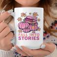 Bookcore Coquette Pinkoween Fall Into Stories Books Premium Tri-Blend Graphic Print Coffee Mug Unique Gifts