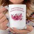 Born To Read Books Forced To Read Emails Floral Graphic Print Coffee Mug Unique Gifts