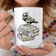 Dark Academia Aesthetic Raven Crow On Old Vintage Books Graphic Print Coffee Mug Unique Gifts Dark Academia Aesthetic Raven Crow On Old Vintage Books Graphic Print Coffee Mug Unique Gifts