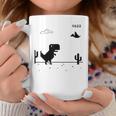 Dino T-Rex 恐竜 ピクセルゲーム インターネットなし オフライン 面白い 男性 コーヒーマグ 面白い贈り物