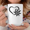 Edelweiss フラワーマウンテン Edelweiß フラワーハート Edelweiß 長袖tシャツ コーヒーマグ 面白い贈り物