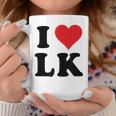 I Heart Lk Initials I Love LK First And Last Name L K コーヒーマグ 面白い贈り物