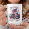 Just A Girl Who Loves Books And Wolves Librarian Teacher Graphic Print Coffee Mug Unique Gifts
