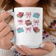 Librarian Library Books Girl Coquette Bow Pink Mom Graphic Print Coffee Mug Unique Gifts