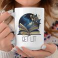 Lets Get Lit Book ShirtGet Lost In a Book SignFloral Book Graphic Print Coffee Mug Unique Gifts