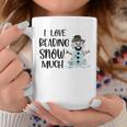 I Love Reading Snow Much Christmas For Book Lovers & Reader Graphic Print Coffee Mug Unique Gifts