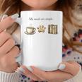 My Needs Are Simple Coffee Paw And Books Vintage Graphic Print Coffee Mug Unique Gifts