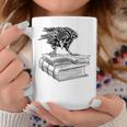 Raven Crow Book Aesthetic Dark Academia Bookworm Graphic Print Coffee Mug Unique Gifts