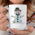 Snowman Book Stack Librarian Book Lover Christmas Graphic Print Coffee Mug Unique Gifts