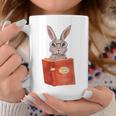 Studious Studying Bunny Book Lover Reading Geek Rabbit Graphic Print Coffee Mug Unique Gifts