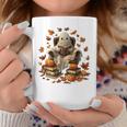Vintage Ghost Book Reading Pumpkin Gothic Halloween Teachers Graphic Print Coffee Mug Unique Gifts