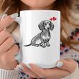 ダックスフンド かわいいダックスプリント 愛犬家グッズ Dachshund コーヒーマグ 面白い贈り物