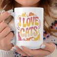 バックプリント 猫好き 引用 おもしろ猫 ミーム I Love Cats コーヒーマグ 面白い贈り物