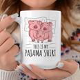 眠っている豚が大好きな豚のパジャマ。 コーヒーマグ 面白い贈り物