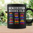 50th Birthday I'm This Many Books Old 50 Years Old Bookworm Graphic Print Coffee Mug Gifts ideas
