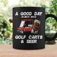 A Good Daytarts With Golf Carts And Beer 面白いゴルフ コーヒーマグ ギフトのアイデア