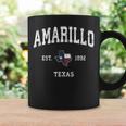 Amarillo Texas Tx ビンテージ州旗スポーツデザイン コーヒーマグ ギフトのアイデア