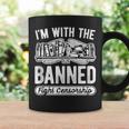 Banned Books Fight Censorship I'm With The Banned Book Pun Graphic Print Coffee Mug Gifts ideas