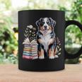 Bernese Mountain Dog Berner Bookworm Flowers Book Reading Graphic Print Coffee Mug Gifts ideas