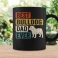 Best Bulldog Dad Ever レトロ ヴィンテージ ブルドッグデザイン コーヒーマグ ギフトのアイデア