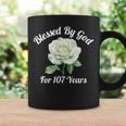 Blessed By God For 107 Yeasオールドローズフラワー 107歳の誕生日 長袖tシャツ コーヒーマグ ギフトのアイデア