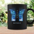 Blue Butterfly Beautiful Butterfly 長袖tシャツ コーヒーマグ ギフトのアイデア