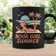 Book Girl Summer Book Reading Retro Sunset Graphic Print Coffee Mug Gifts ideas