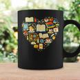 Book Lover Heart Reading Stack Bookworm Graphic Print Coffee Mug Gifts ideas