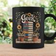 Books Geek Sunflower Floral Cute Vintage Books Reader Lover Graphic Print Coffee Mug Gifts ideas