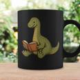 Brachiosaurus Dinosaur Reading Book Nerd Graphic Print Coffee Mug Gifts ideas