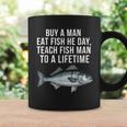 Buy A Man Eat Fish He Day Teaching Fish Man To A Lifetime Fish コーヒーマグ ギフトのアイデア