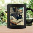 Cat Teacher Student School Last Day Books First 100th Day Graphic Print Coffee Mug Gifts ideas