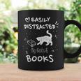 Coffee Cats And Books Ironic Kitty Literature Graphic Print Coffee Mug Gifts ideas