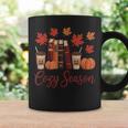 Cozy Season Autumn Leaves Books Pumpkins Fall Halloween Graphic Print Coffee Mug Gifts ideas
