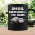 Dark Academia Aesthetic Old Books Strong Coffee Long Nights Graphic Print Coffee Mug Gifts ideas