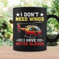 I Don't Need Wings I Have Rotor Blade ヘリコプター パイロット コーヒーマグ ギフトのアイデア