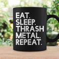 Eatleep Thrash メタルリピート 音楽 コーヒーマグ ギフトのアイデア