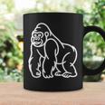Gorilla ミニマリスト バッジ パッチライン アート 動物 コーヒーマグ ギフトのアイデア