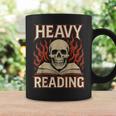 Heavy Reading Book Lover Skeleton Ironic Graphic Graphic Print Coffee Mug Gifts ideas