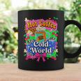 Hot Coffee Cold World レトロ コケット リボン グラフィック 長袖tシャツ コーヒーマグ ギフトのアイデア