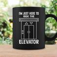 I'm Just Here To Ride The Elevator おもしろ引用エレベーター コーヒーマグ ギフトのアイデア