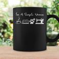 I’m A Simple Woman Sewing Dog Coffee Book Graphic Print Coffee Mug Gifts ideas