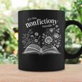 It's Too Nonfictiony Outside Wildflower Book Lover Bookish Graphic Print Coffee Mug Gifts ideas