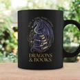 Just a Girl Who Loves Dragons & Books Women Dragon Bookish Graphic Print Coffee Mug Gifts ideas