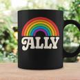 Lgbtq Ally Pocket Retrointage Gay Pride Lgbt Rainbow Flag コーヒーマグ ギフトのアイデア