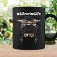 Librarian Teacher Messy Bun Life Book Library Back To School Graphic Print Coffee Mug Gifts ideas