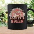 Library Book Fair Queen Vibe Groovy Retro School Reading Graphic Print Coffee Mug Gifts ideas